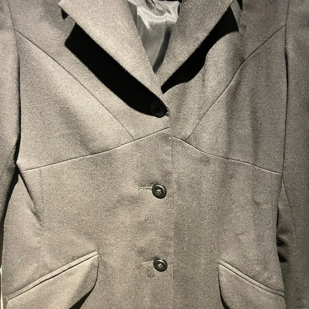 Vintage Black Wool Jacket / Coat from Ports International - Picture 5 of 11